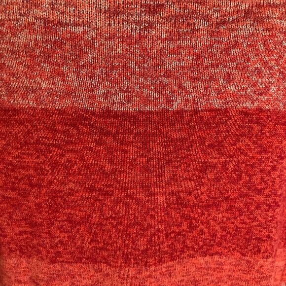 Coldwater Creek Colorblock Long Cardigan Sweater Orange Red Size Medium Fall - Picture 5 of 8